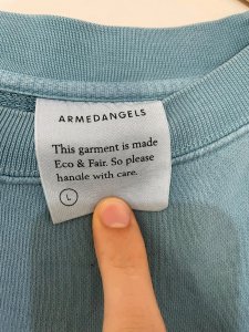 Oversized Armed Angels Pullover L Himmelblau